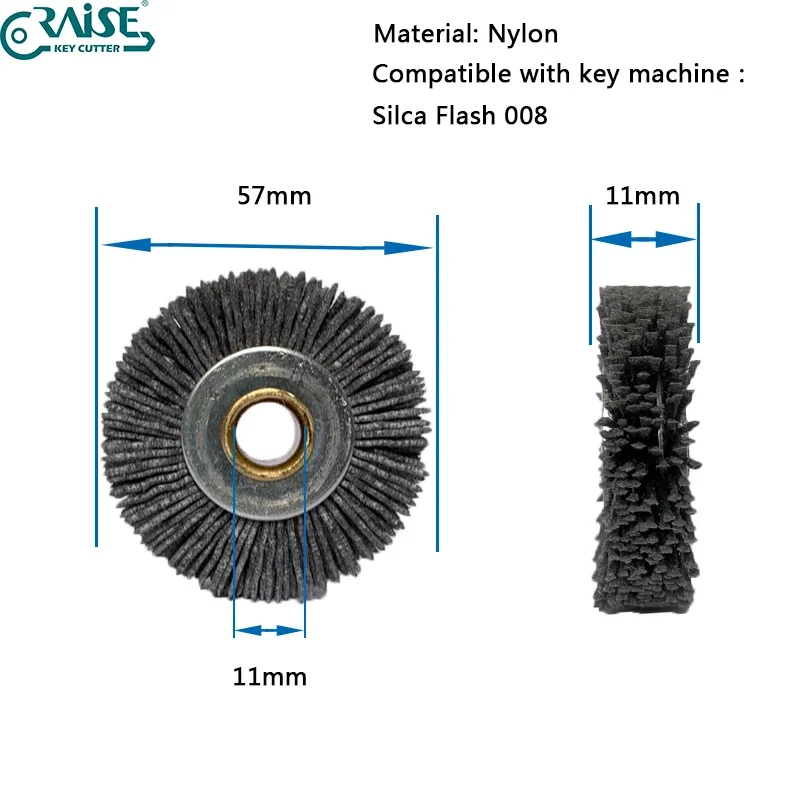 Deburring Brush Compatible with Keyline 106 Falcon SILCA Bravo Silca Delta Flash 008 Rekord Unocode Carat JMA Vienna Key Machine