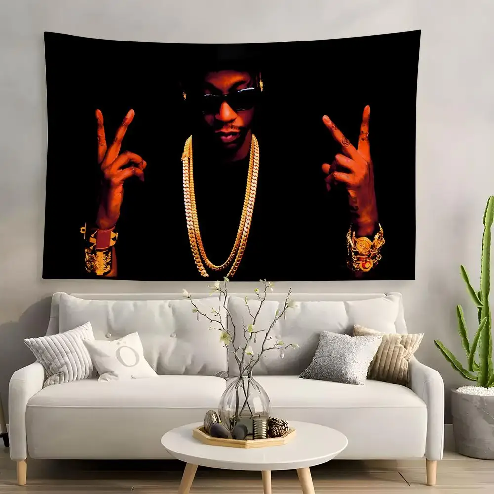 Southern Hip Hop 2Chainz Tapestry House Bedroom Living Bar Garden Microfiber Decoration Background