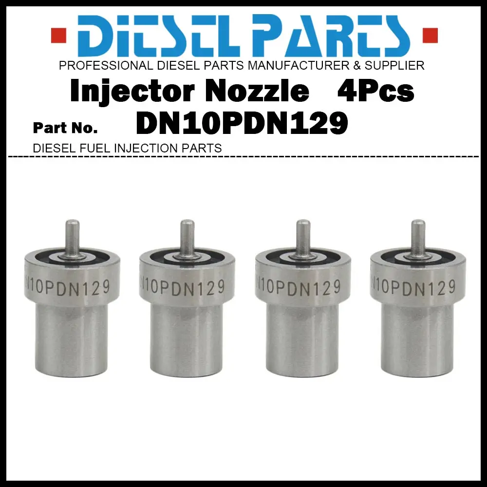 4Pcs Diesel Fuel Injector Nozzle Tips DN10PDN129 for MITSUBISHI Montero Pajero Delica Shogun 2.8TD 4M40 ME200204