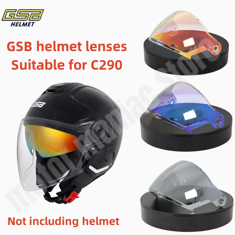 GSB Helmet Lens C290 Model Original High-definition Lens Electroplated Color Changing Day and Night Universal Lens  Helmet Visor