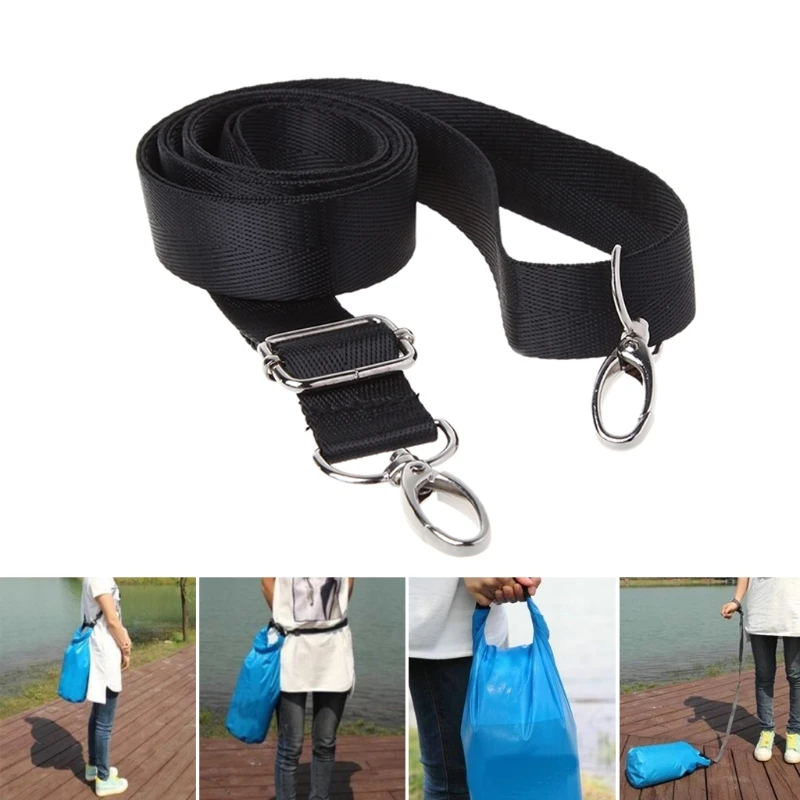 Adjustable Nylon Shoulder Bag Belt Replacement Laptop Crossbody Camera Strap Black Color