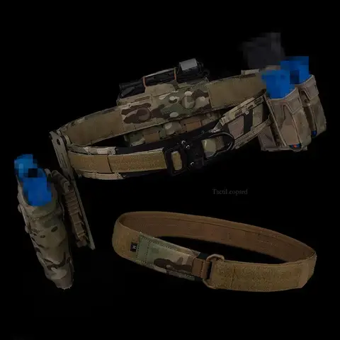 야외 마그네틱 벨트 빠른 당겨 버클 더블 레이어 자석 MOLLE 허리 벨트 전술 사냥 Airsoft 훈련 기어 액세서리