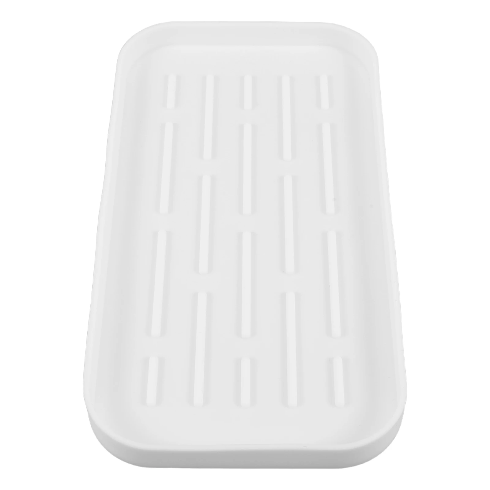 

Silicone Draining Tray Drying Mat Dish White Countertop Pad Fruit Dishes Cutlery