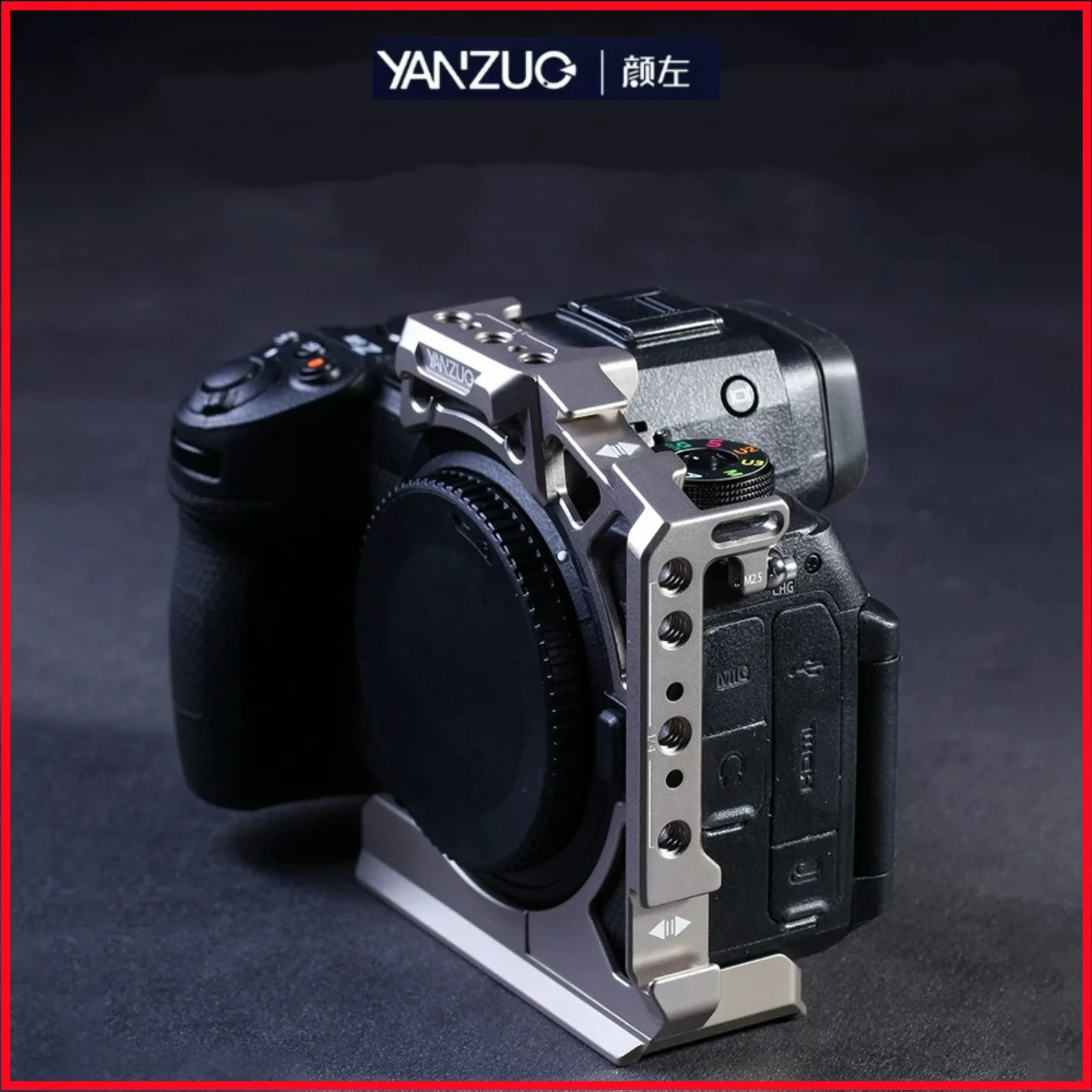 YANZUO for NIKON Z63 DSLR Aluminum Camera Cage Rig Z6III Protection Frame Video Stabilizer Quick Plate Half Cage Accessories