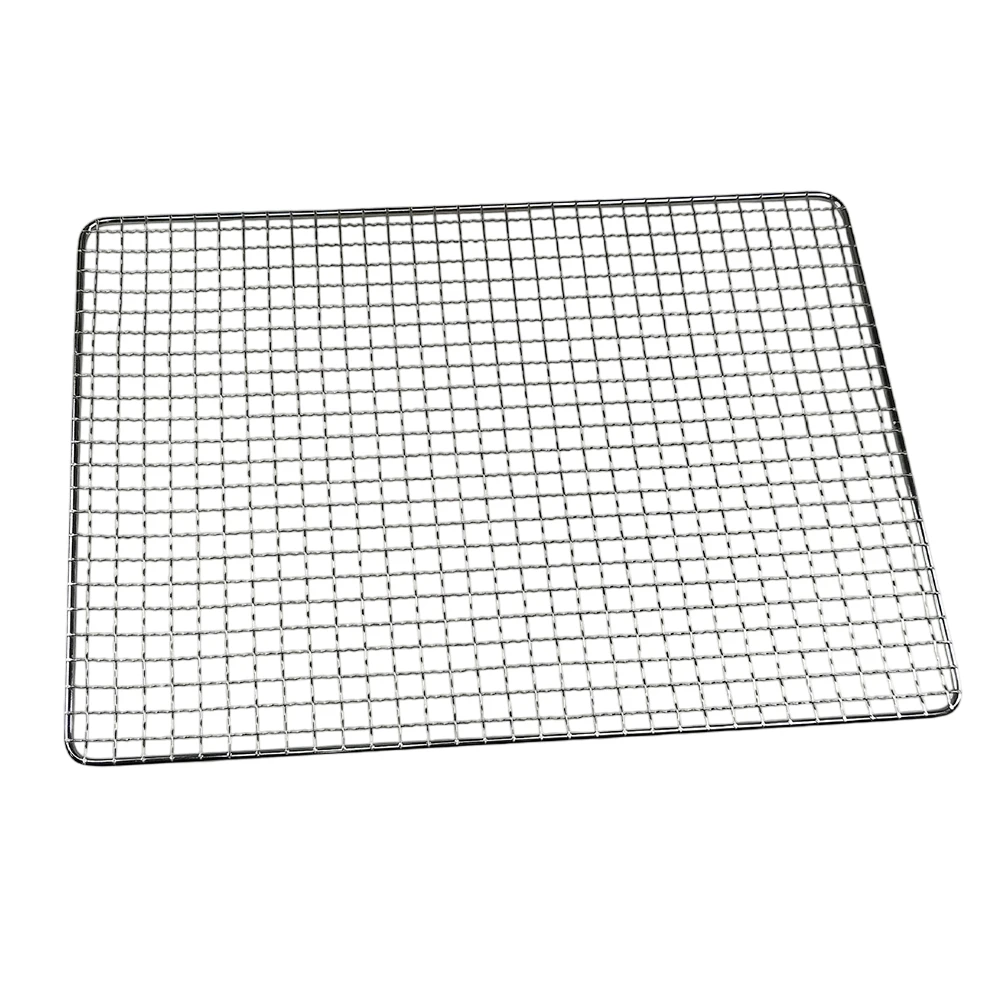 1PC Square Roast Grate Net Grid Galvanized Iron For BBQ For Fish, Meat & Vegetable Grilling Reusable Nonstick Grill Net