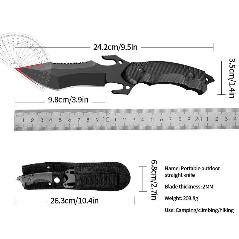 Outdoor High-Hardness Military Tactical Knife, Self-Defense, Survival Knife, Multi-purpose Cutting Knife, The Best Gift to Men