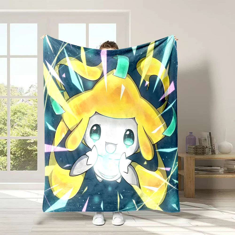 Cartoon Pokemon Jirachi Printed Soft Fluffy Throw Blanket Air Condition Sleeping Cover Bedding Throws Bed Sheet for Kid Gift