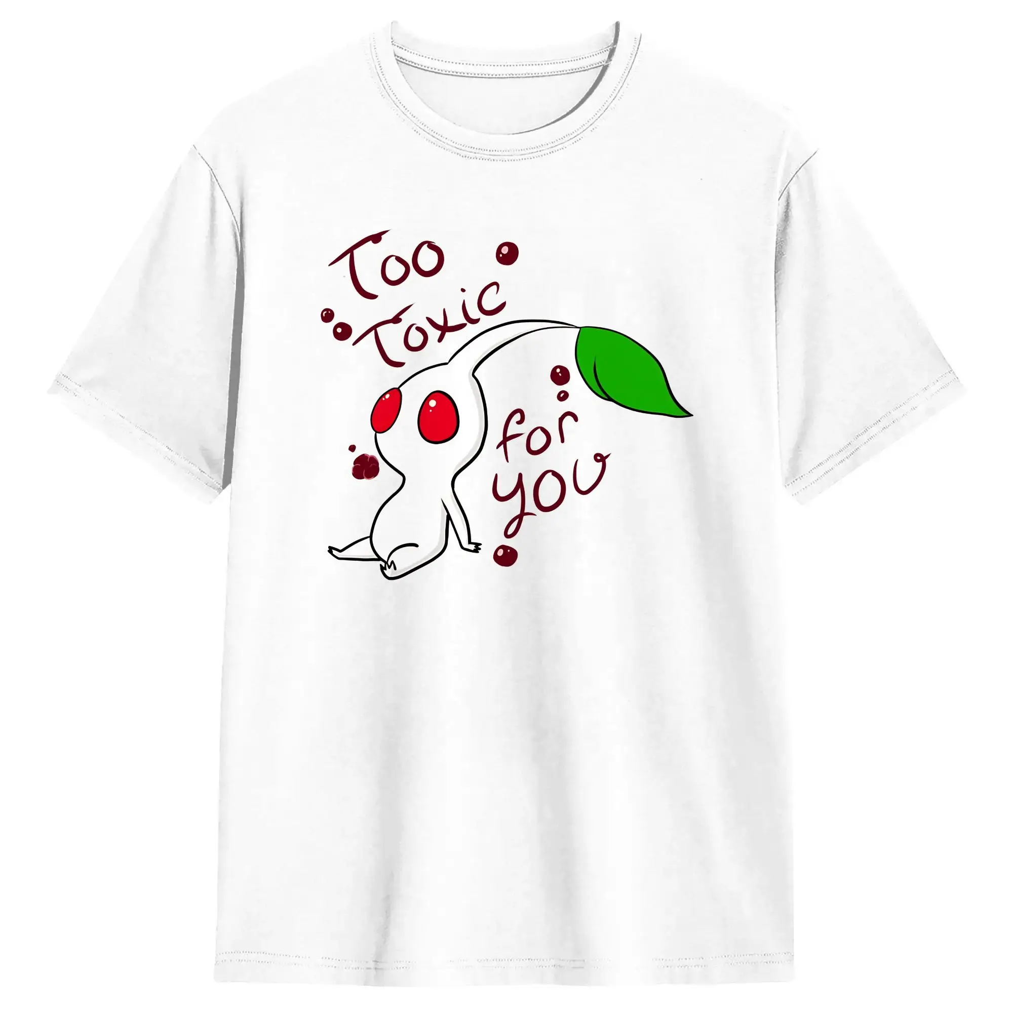 Casual T Shirt Summer Too Toxic For You  Popular T Shirts Pikmins Cotton Tshirt for Man Y2K Classic Short Sleeve Tees