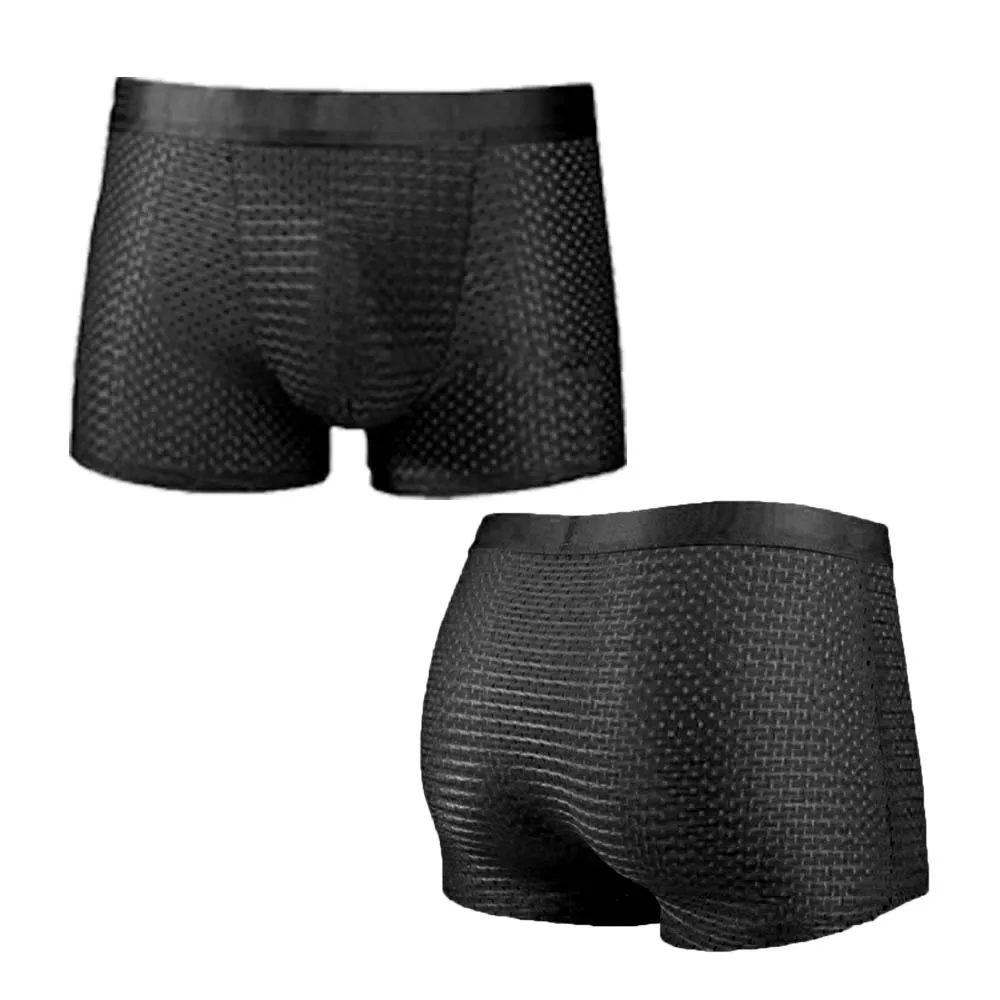 4/6Pcs Men\'s Panties Boxers Men Boxer Shorts Mesh Breathable Ice Silk Sexy Underpants Boxershorts Man Underwear Plus Size L-5XL