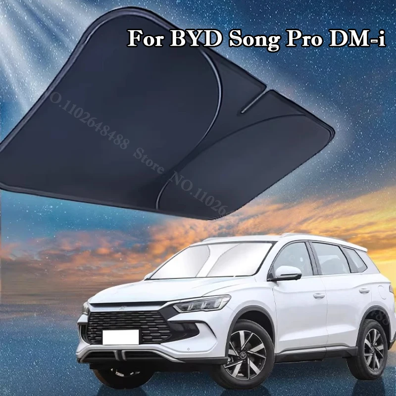

For BYD Song Pro DM-i Car Windshield Sunshade Cover Curtain Front Window Sun Shade UV Protection Summer Car Accessories