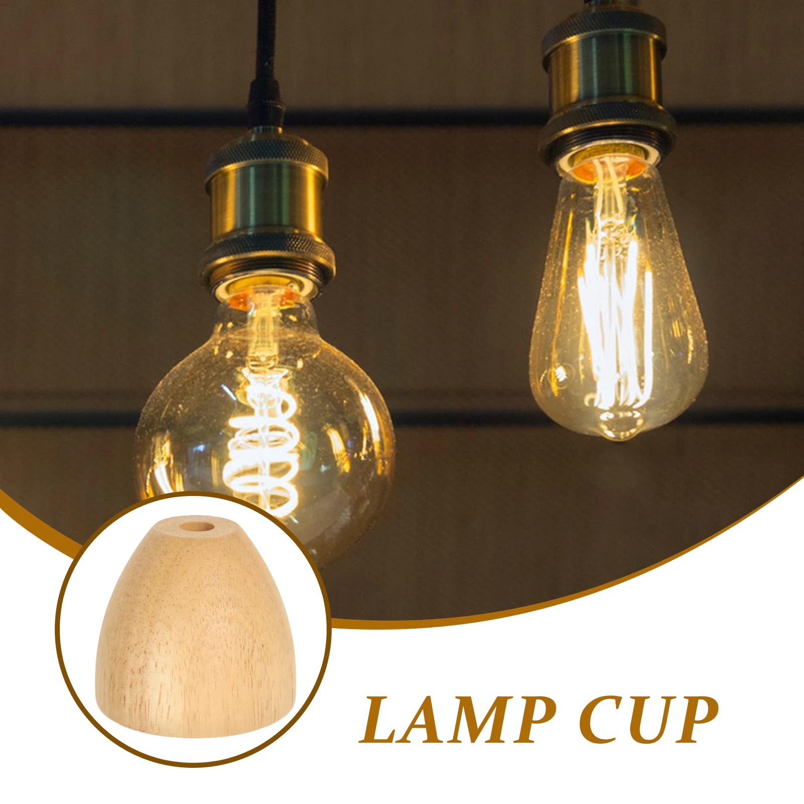 

Wooden Finial Solid Wood Lamp Cup Base For Table Lamp Diy Decoration Light Fixture Accessory Modern Design