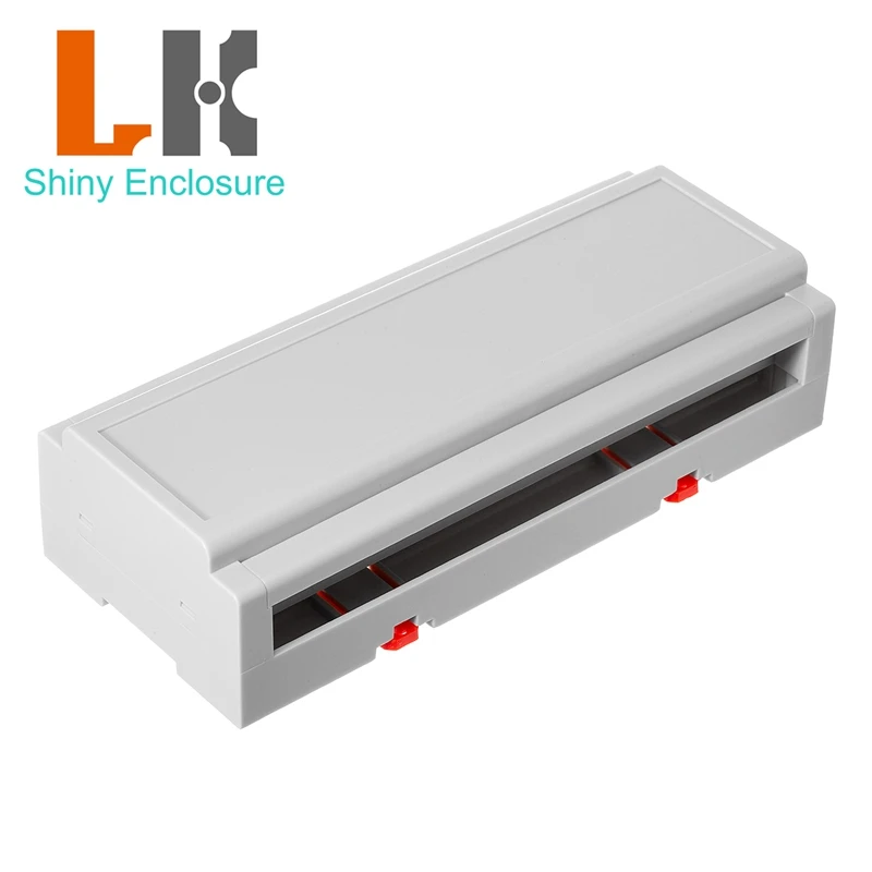 225x95x56mm Industrial Plastic PLC Shell Double Side Wiring Port Dustproof Cover Rail Type Power Supply Enclosure Box