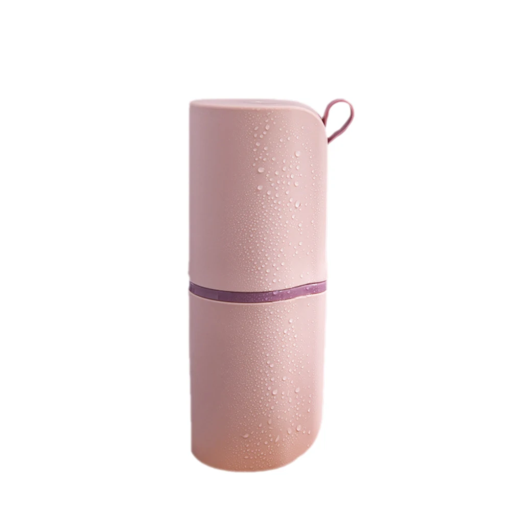 

Travel Mouthwash Cup Toothbrush Holders Portable Container Cups Case Traveling Small Size Lightweight Material Curved