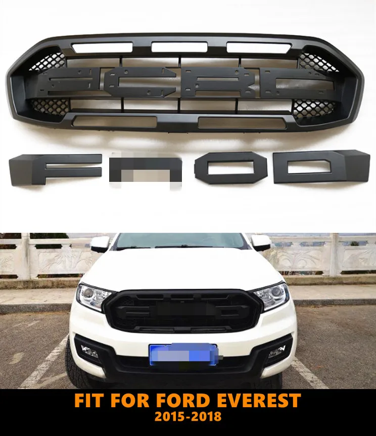 Good Quality ABS Front Middle Grill Racing Grills Fit For Ford Everest 2015-2018