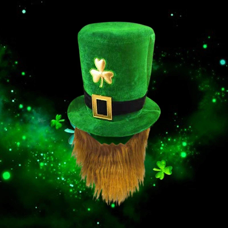 St Patricks Day Hat High Quality With Beard Decoration Costume Beard And Mustache Accessories