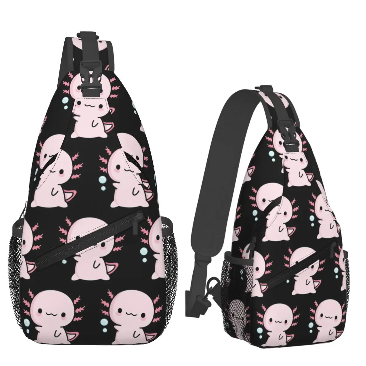 

Милая нагрудная сумка Axolotl Salute, мужской рюкзак через плечо на слинге, нагрудная сумка, дорожный походный рюкзак, сумка на плечо