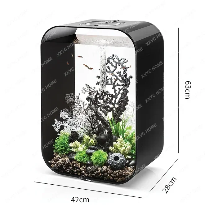 60L Medium and Large Fish Tank Aquarium Fashion Creative Landscape Matching Suit Fish Tank Office Home