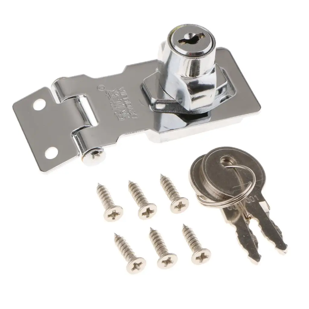 

Door Hasp Lock Alloy Security Latch Bolt Heavy Duty Door Safety Lock for Home Cabinet Storage