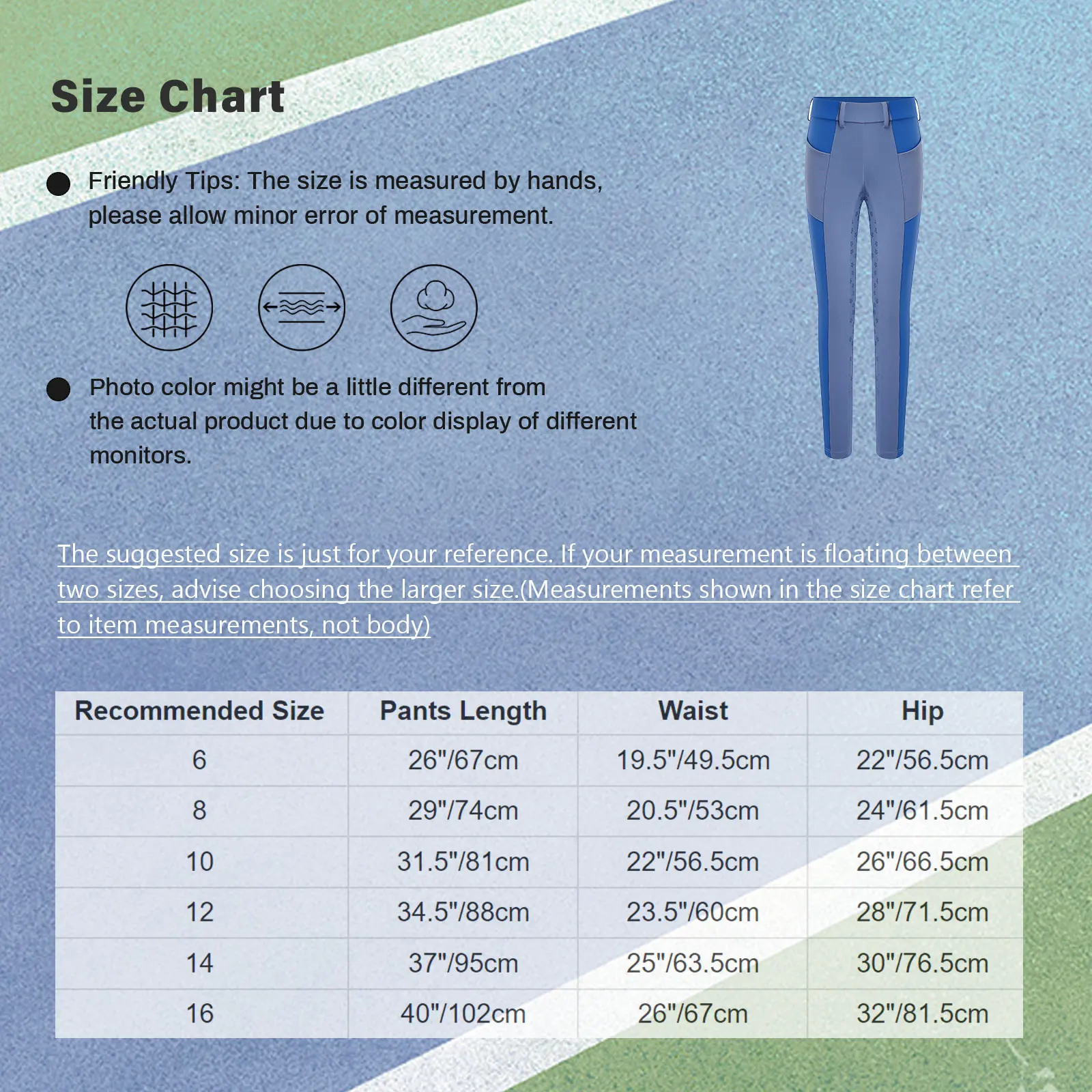 Pantaloni Sportivi per Equitazione per Bambini e Ragazzi, Leggings Equestri Antiscivolo a Blocco di Colore per Palestra, Ciclismo e Uso Quotidiano