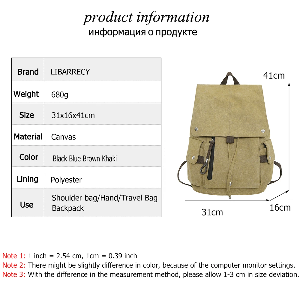 Large Capacity New Ladies Anti-theft Backpack Fashion High Quality Canvas Women Student Bags Solid Color New Ladies Backpack Sac