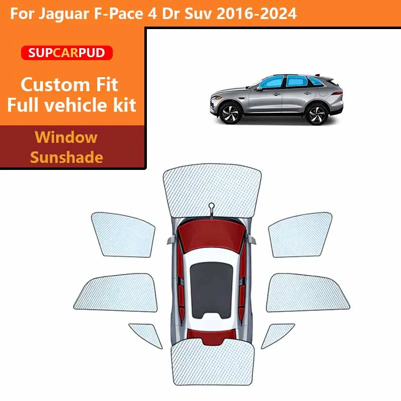 

Солнцезащитные шторки для автомобиля, защита от ультрафиолета, для Jaguar F-Pace 4 Dr Suv 2016-2024, для передних и задних боковых окон