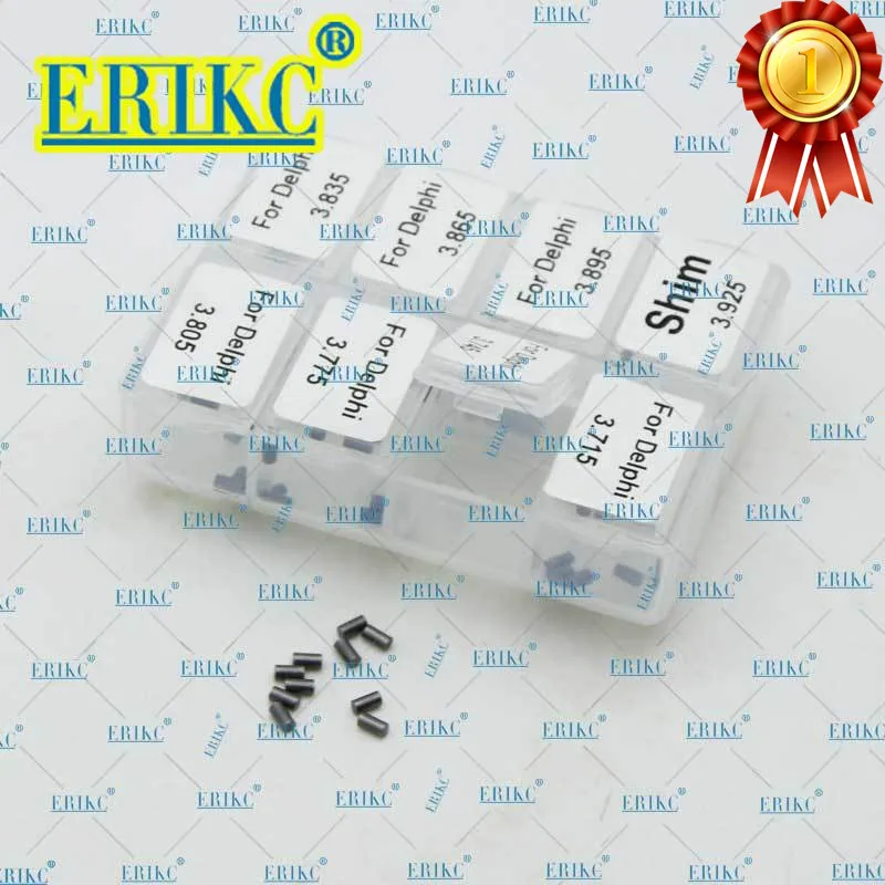 

ERIKC 80 Pieces Common Rail Injector Nozzle Adjustment Washer Shims Size: 3.715mm-3.925mm for Delphi Injector