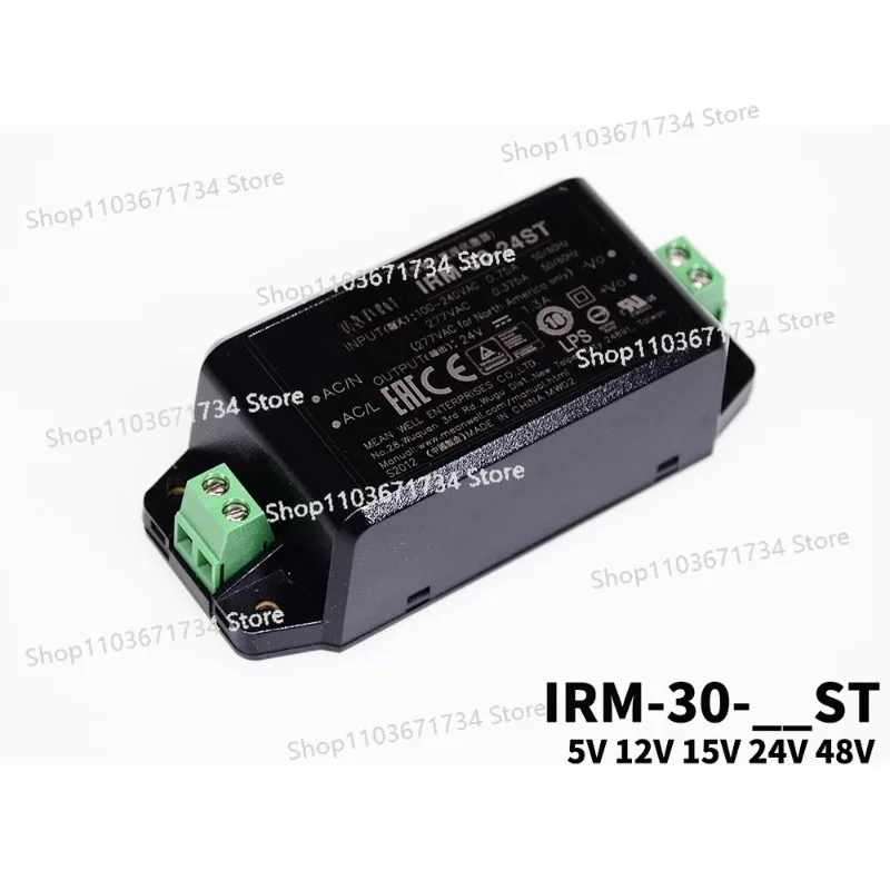 

IRM-30 Modular Switching Power Supply 30W 5V12V15V24V48V Sealed Plastic Housing ST
