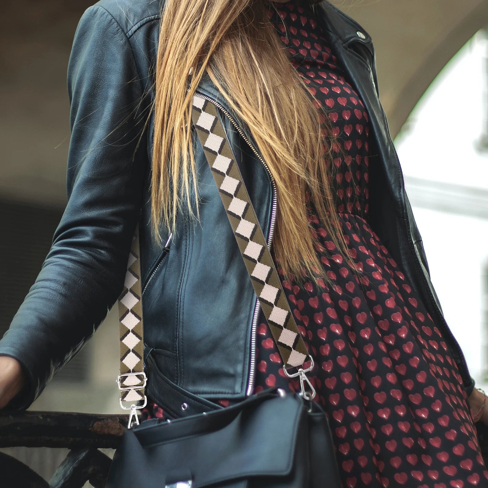 

Ethnic Bag Shoulder Strap Adjustable Replacement Strap Durable DIY for Handbag Shoulder Use Clutches Handle Bag Accessories