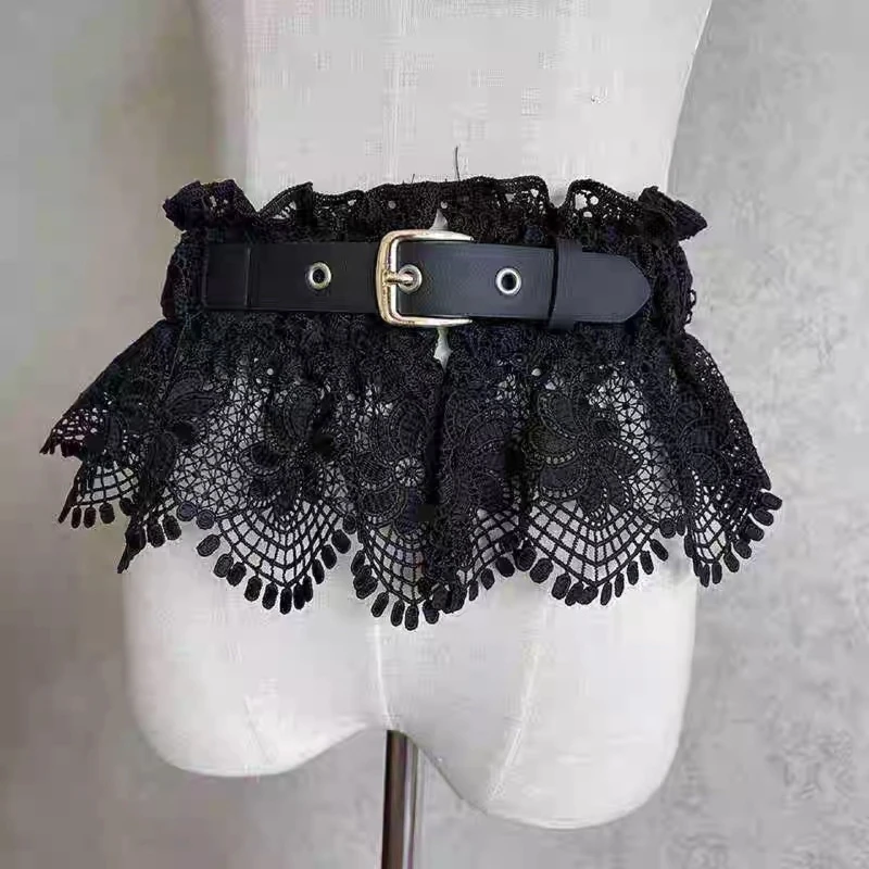 Vintage Lace Wide-Waist Gown Belt Elegant, Stretchable Waist Cincher  Adjustable Fashion Accessory: Wide Lace Belt