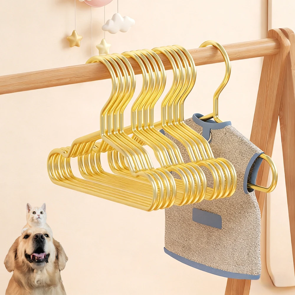 

Pet Clothing Hangers Cats & Dogs Cute Style Mini Metal Hangers Suitable for Holding Pet Clothes Durable Convenient