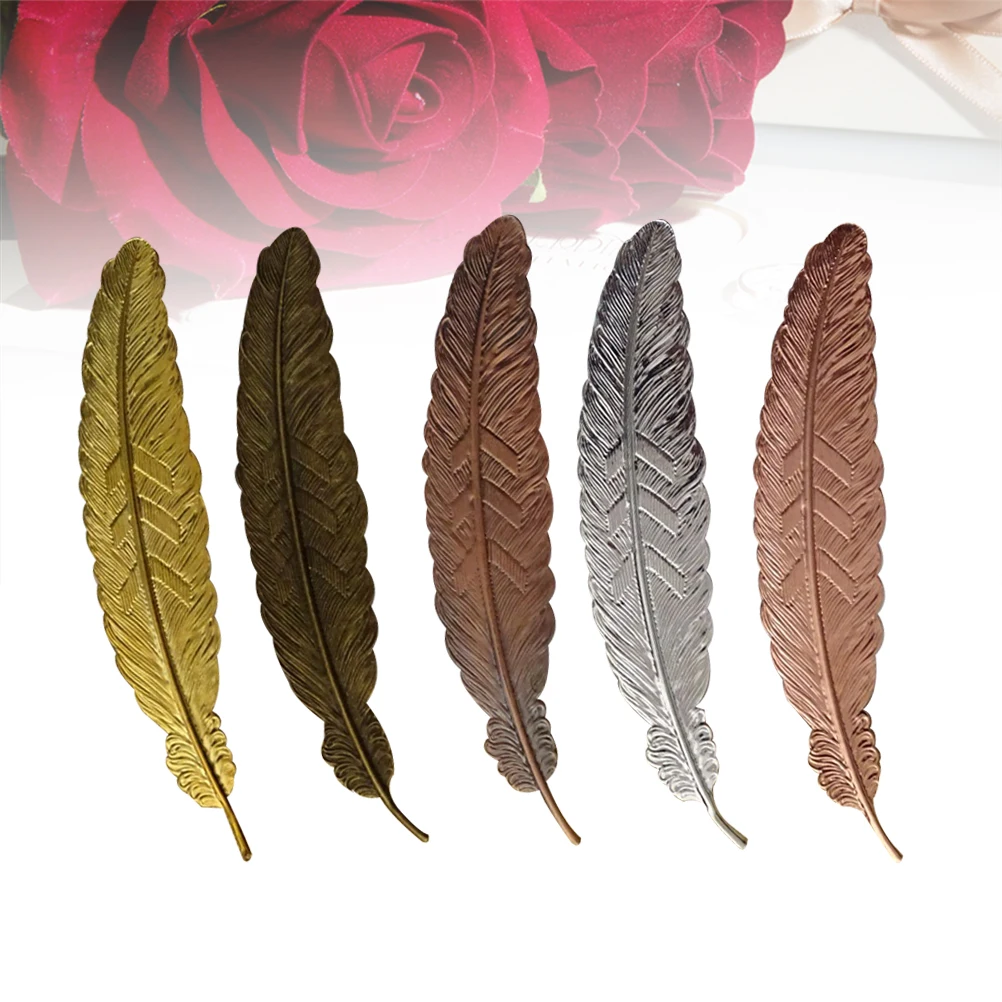 10pcs Bookmark Retro Copper Bookmark Creative Bookmark for Home School Office (Random Color)