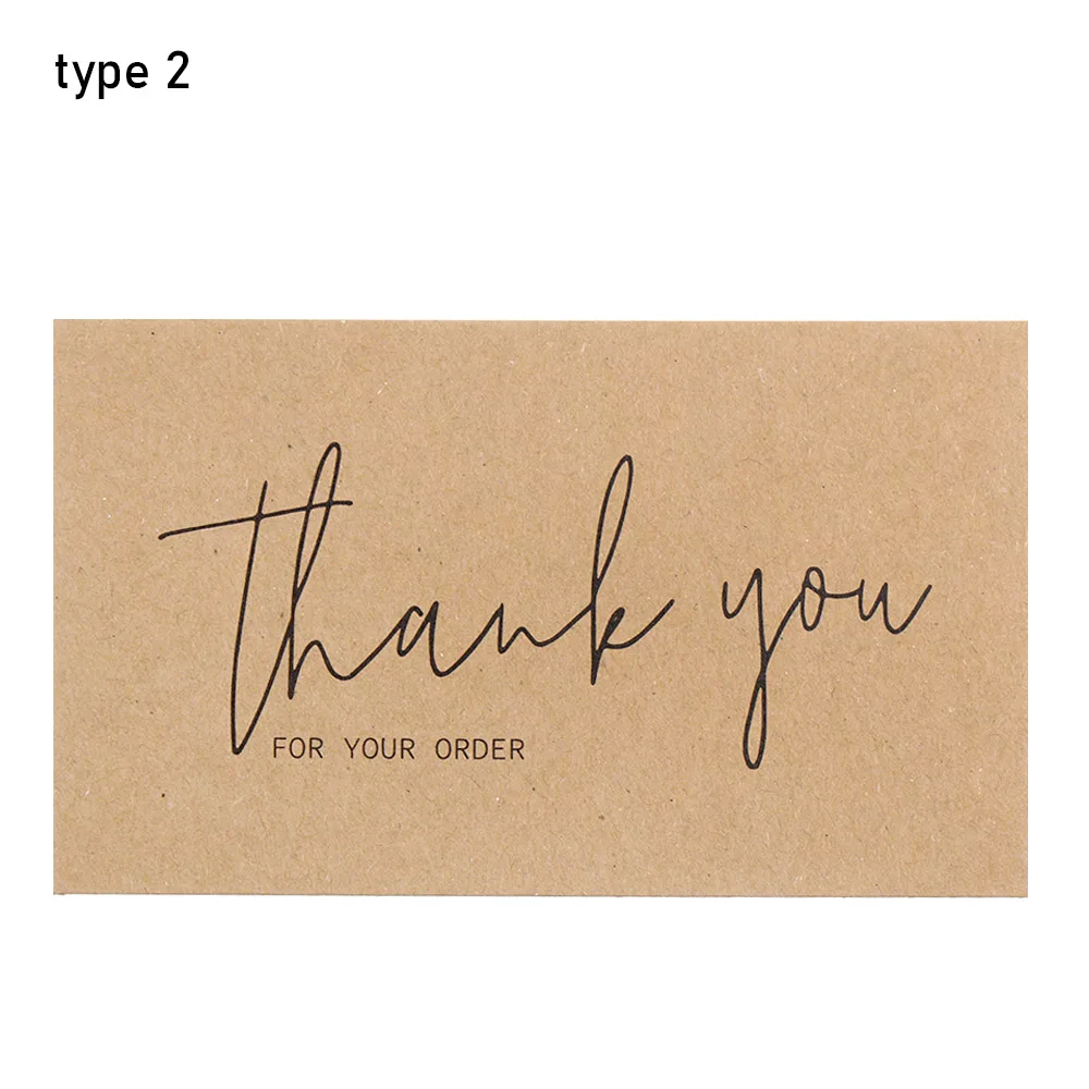 Cartes postales « merci pour votre commande», pour les petites entreprises, vente au détail en ligne, cartes en papier Kraft, étiquettes de vœux d'appréciation Express