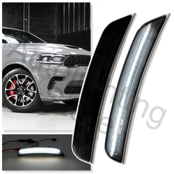 2PCS Fender Side Marker light Turn Signal Lights for 2021 2022 2023 2024 Dodge Durango front bumper indicator Assembly kit