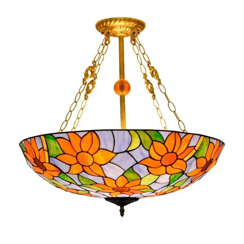 

60CM American minimalist retro creative Tiffany stained glass living room dining