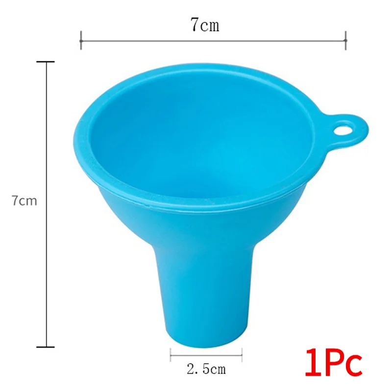 1Pc 8CM Silicone Wide-Mouth Funnel Milk Powde Bean Funnel Large-Caliber Multi-Function Wine Leak Oil Leak Kitchen Accessories.