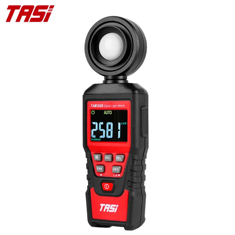 TASI TA8126B  200000lux Digital Light Meter Professional Lux Meter Natural light Color light Lux/Fc Self-difined light source