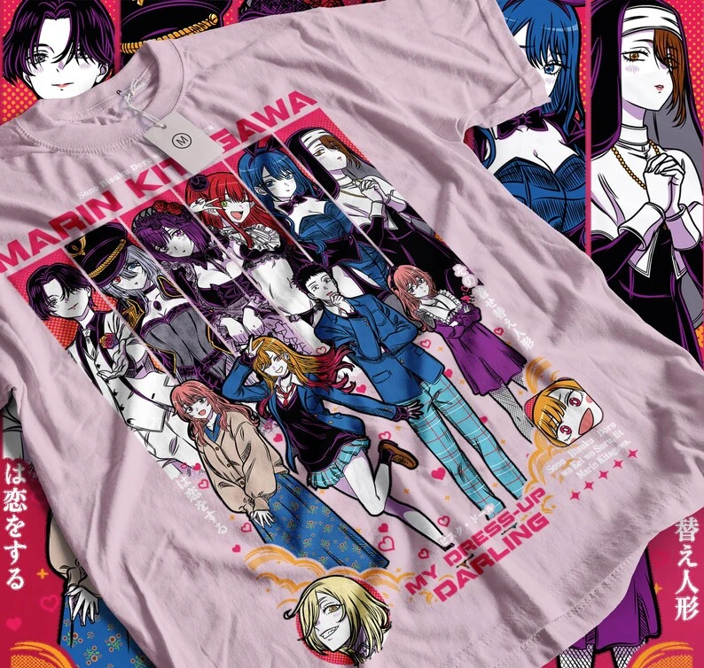 My Dress Up Darling Casual T-shirt Oversized Unisex T-shirt Streetwear Trendy Cotton New Model personality Clothes Short Couples