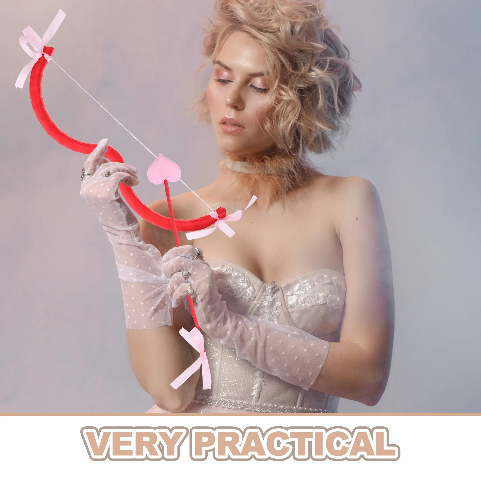 Schaumstoff Amor Pfeil und Bogen Prop Set Cosplay Party Kostüm Zubehör für Valentinstag Halloween Fotografie Events Frauen Männer Spaß