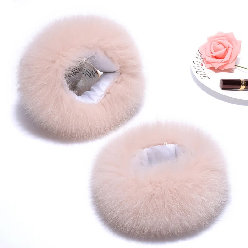 Real Fox Fur Cuffs For Women Natural Fur Wristband Lady Glove Arm Wrist Plush Sleeve Outdoor Keep Warm And Thickened Cuffs