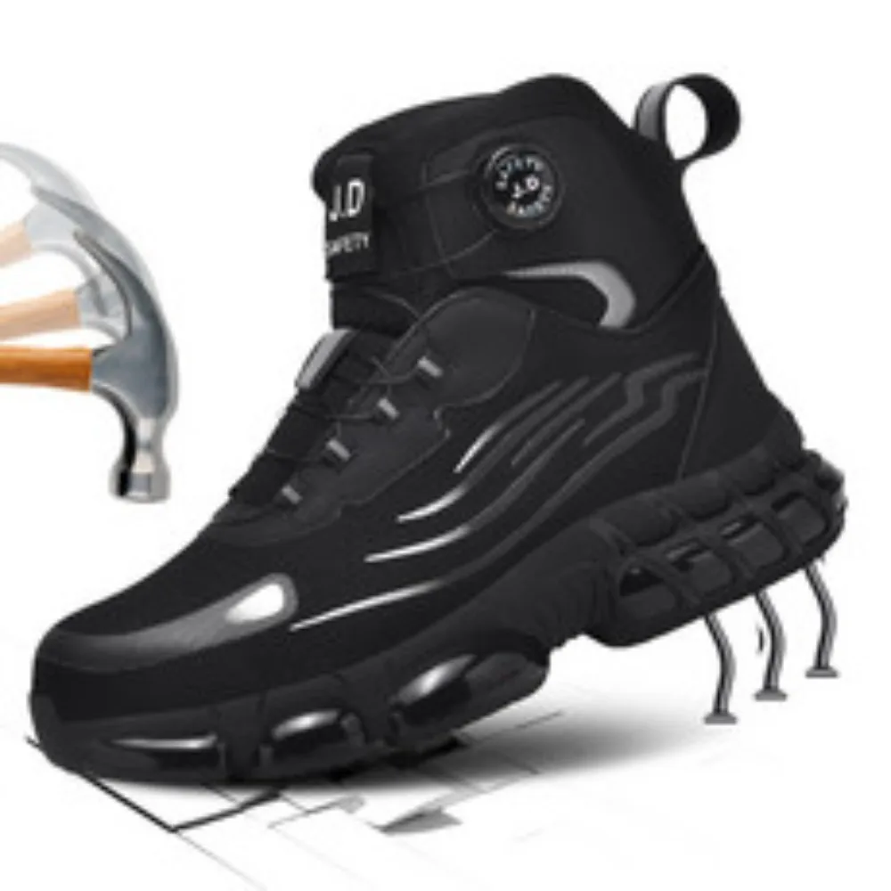 Waterproof Safety Boots Men Indestructible Steel Toe Work Ankle Boot Anti-smash Stab-resistant Safety Shoes Biker Botas Para Hom