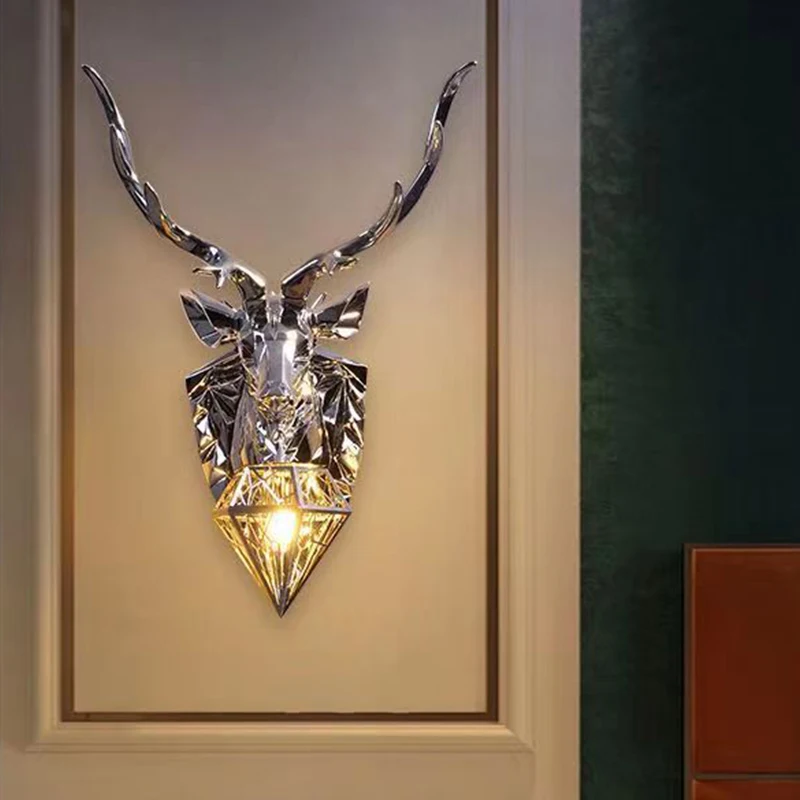 Aosong Eigentijdse Gouden Herten Wandlamp Gepersonaliseerde En Creatieve Woonkamer Slaapkamer Gang Gang Decoratie Licht