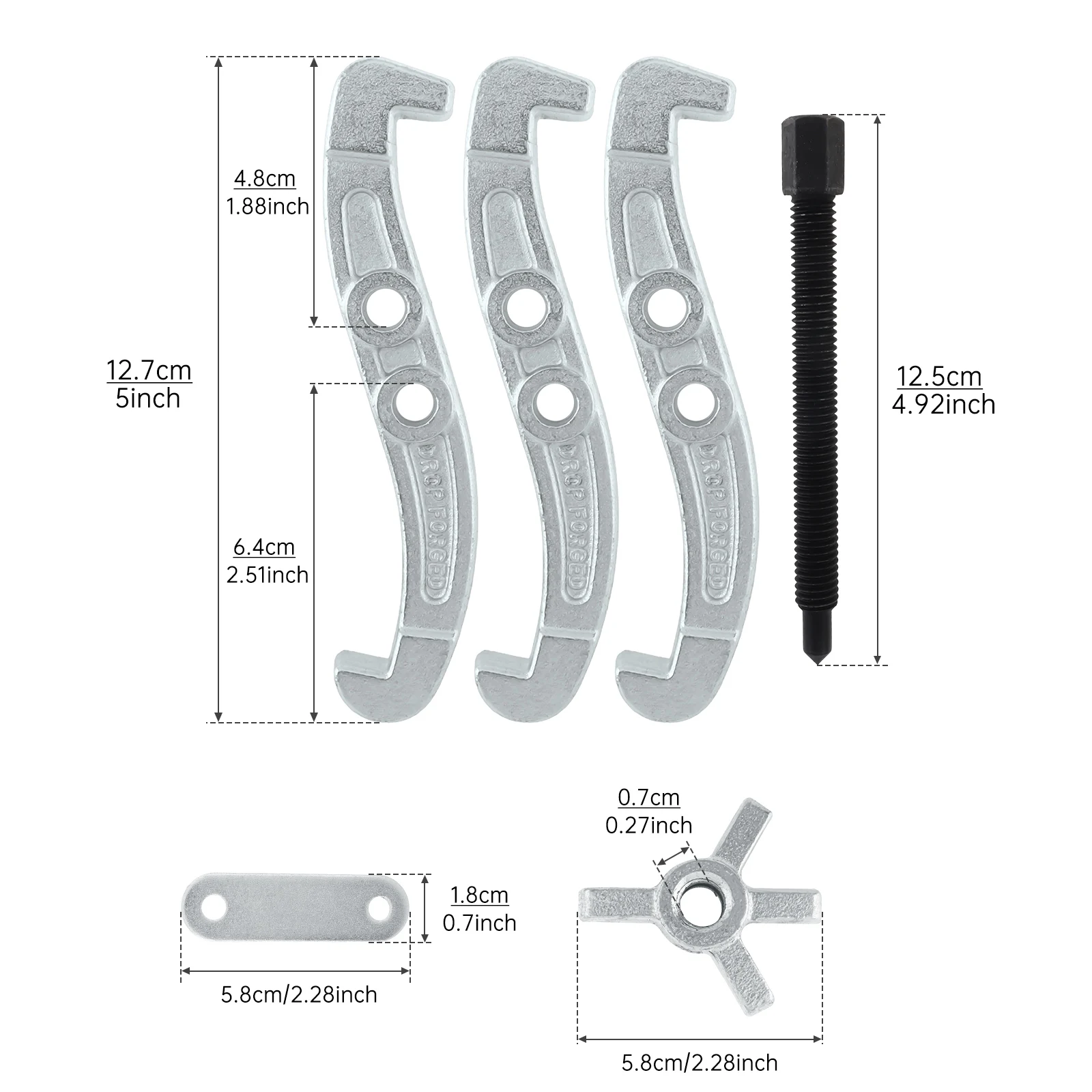 High Carbon Steel Forging 4 inch Three Claws Gear Puller for Gears / Pulleys / Bearings, 100 mm Claw Puller Removal Tool