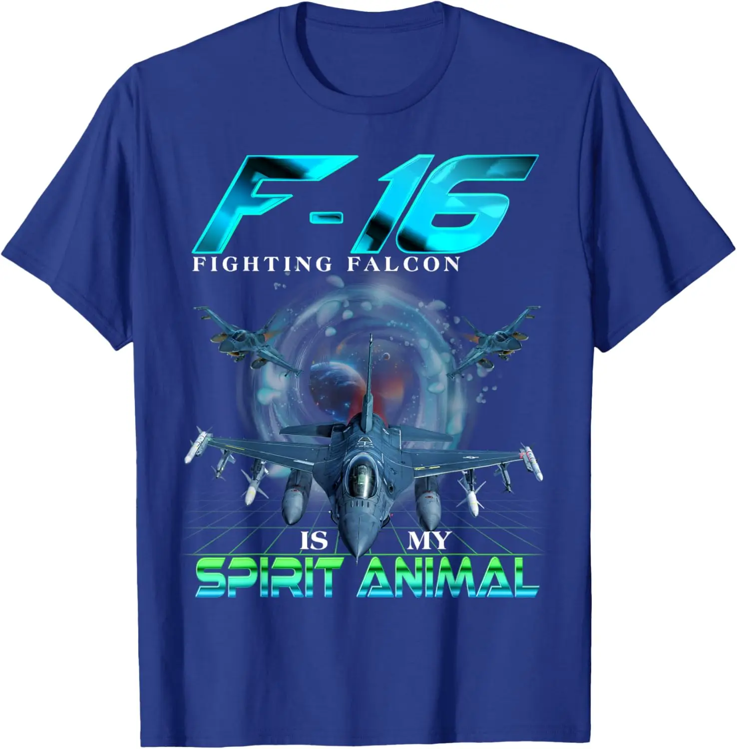 F-16 Fighting Falcon Is My Spirit Animal T-Shirt Short Sleeve Casual 100% Cotton Shirt