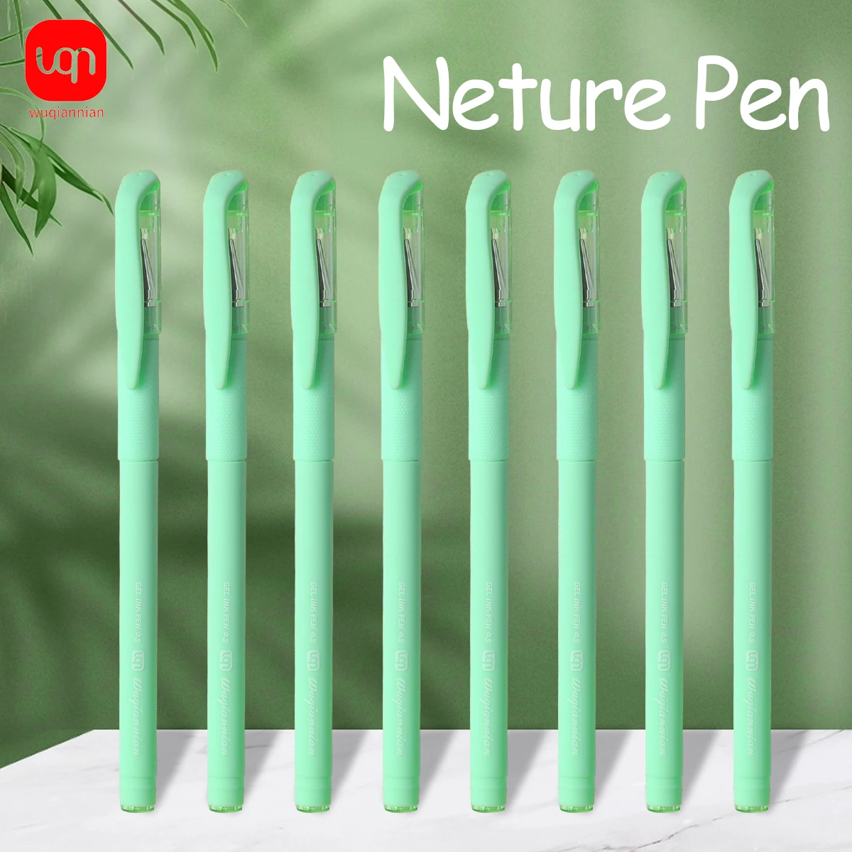 

WQN-3/8 шт., матовая зеленая нейтральная ручка, наконечник 0,5/1,0 мм, сменные зеленые чернила, школьные и ooofice, канцелярские принадлежности