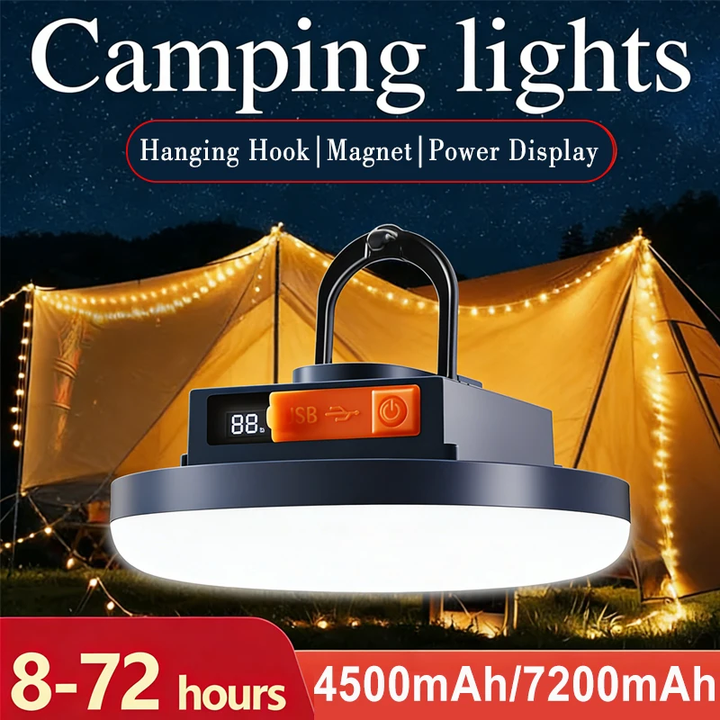 

Магнитный рабочий фонарь 100W 120W COB, перезаряжаемый, портативный прожектор-фонарик с крюком, водонепроницаемый, для строительных работ и механиков