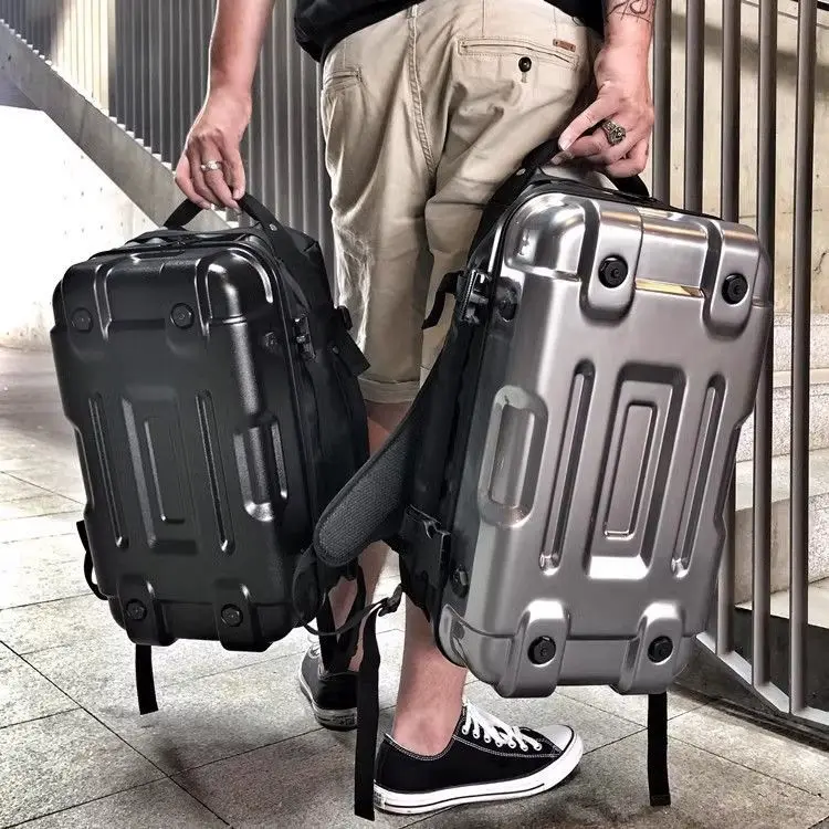 

2026 New Trendy Hard Shell Backpack Laptop Travel Bag Large Capacity for Gym Cycling Motorcycle Backpack