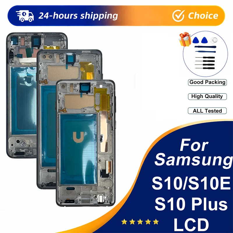 TFT Screen For Samsung Galaxy S10 S10Plus S10+ LCD Display Digital Touch Screen With Frame For Samsung S10E LCD Replacement Part