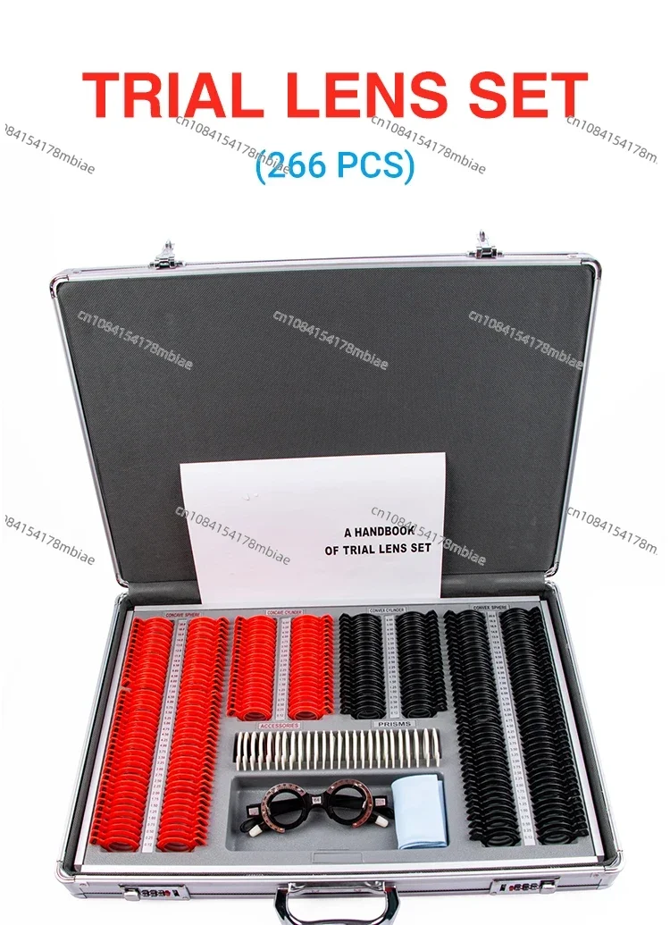 Professional Portable Metal 266PCS Optometry Test Box Trial Lens Set Optical Instrument