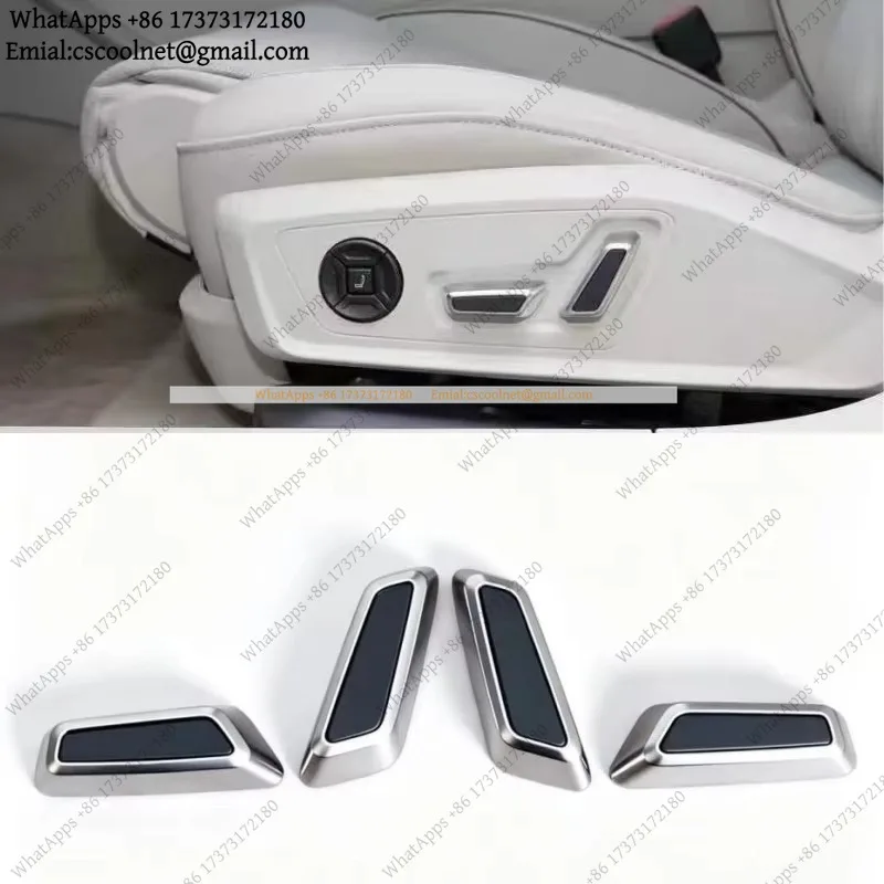 Chrome Seat Adjustment Button For Q7 Q8 e-tron A6 S6 A7 S7 A8 A3 S3 Q3 Q4 Car Interior Accessories