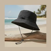 Fisherman Hat Foldable Quick Dry UV Protect Windproof Strap One Size Black, Gray, Khaki for Outdoor Travel Beach Men Women 5